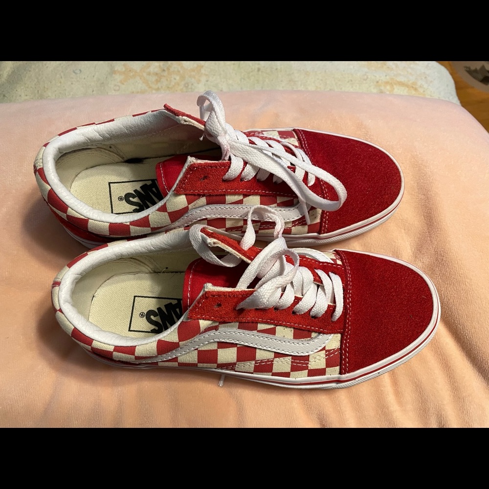 Vans old Skool red checkerboard